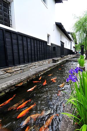 White-walled Storeshouse and Setogawa  at Fukuzenji in Hida