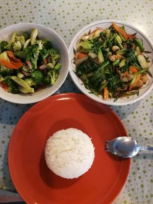 mixed vegetables at Love Power Coffee Cafe in Phnom Penh