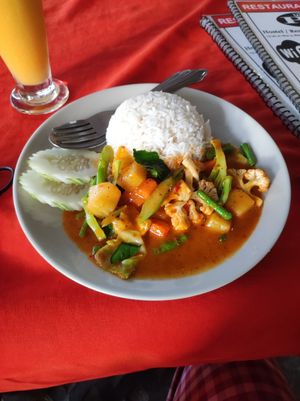 Penang Curry at P & T Hostel in Koh Samui