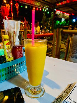 Mango shake at P & T Hostel in Koh Samui