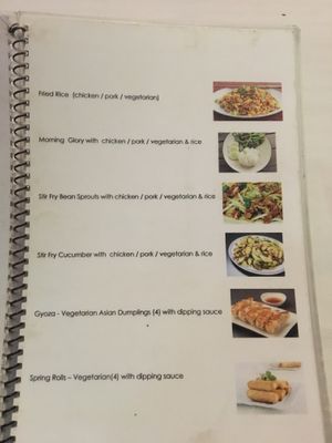 Menu at P & T Hostel in Koh Samui