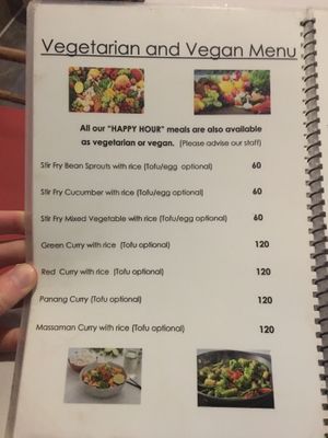 Menu at P & T Hostel in Koh Samui