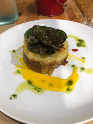 Parmentier de seitan at Geltoki in Pamplona