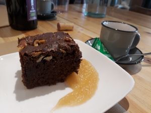 Vegan Brownie at Geltoki in Pamplona