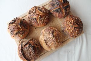 Freshly-prepared sourdough bread at Casa Arts in Malaga