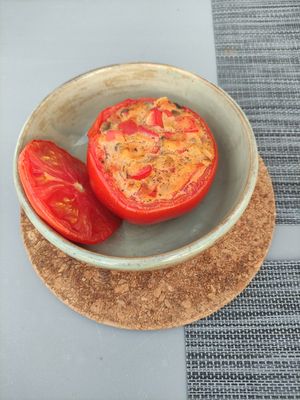 Vegan tomato tapas at Casa Arts in Malaga