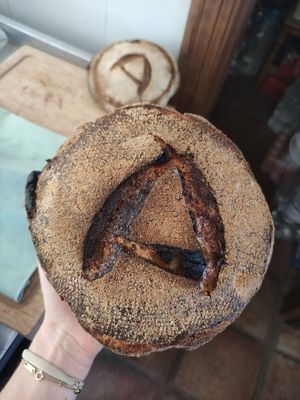 Fresh sourdough bread at Casa Arts in Malaga