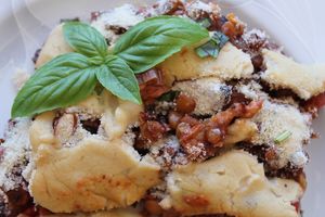 Lentil lasagna at Casa Arts in Malaga