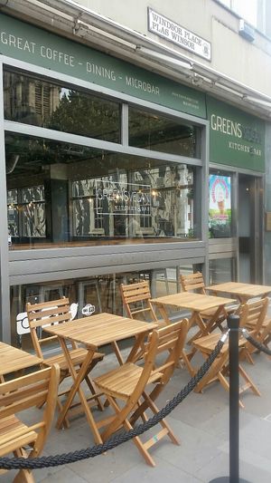 Out at Greens Vegan in Cardiff