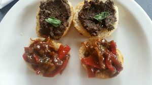 Snacks at Greens Vegan in Cardiff