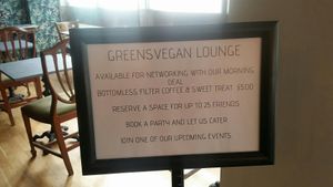 Bookings option at Greens Vegan in Cardiff