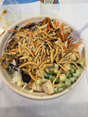 Bangkok bowl with tofu   at PHL - Currito - TD in Philadelphia