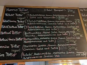 Menu 1 of Kiez Falafel. at Kiez Falafel in Berlin