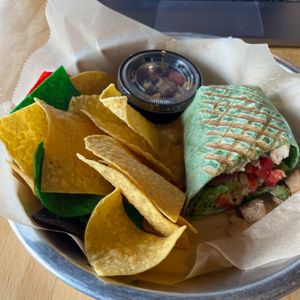 Half a tofu wrap at Joe Sippers Cafe in Effingham