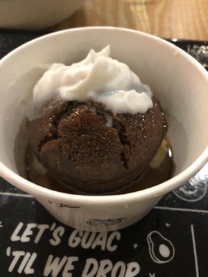 Sticky Toffee Pudding with Coconut Cream  at By Chloe - Oxford Circus in London