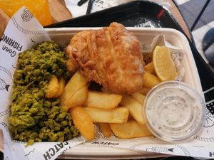 Tofish and chips at By Chloe - Oxford Circus in London