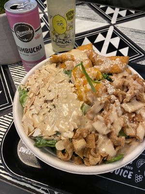 Chicken style salad (with tempeh) at By Chloe - Oxford Circus in London