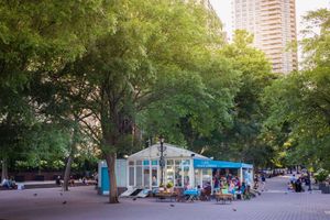 Peace Garden in Dag Hammerskjold Plaza at Peace Garden Cafe in New York City