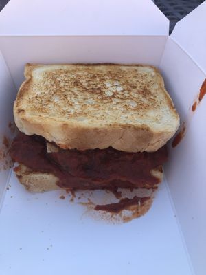 Meatball sandwich  at Moab Garage Co. in Moab