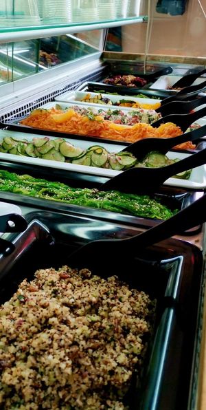 salad buffet at LeichtSinn Vitalbistro in Salzburg