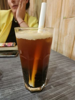 Boba de lychee at Hocha in Santiago