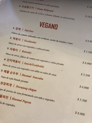 Opciones veganas  at Banchan Nara in Recoleta