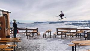 Terrace at Speiereck-Hütte in Salzburg