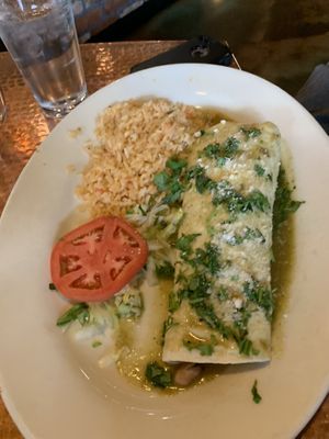 Verde burrito at El Sarape in Olympia