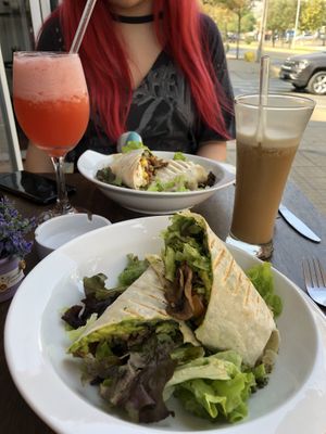 Wrap at Cafe Del Barrio in Santiago