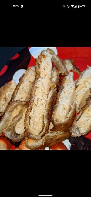 Crispy chicken burgers. at Vincent's Marketplace in Fitzroy