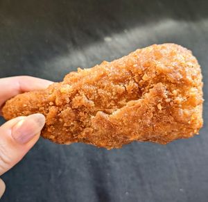 Vegan fried chicken drumsticks at Vincent's Marketplace in Fitzroy