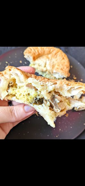 Cheesy chicken pie at Vincent's Marketplace in Fitzroy