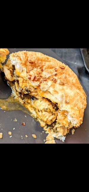 Spicy Thai pie at Vincent's Marketplace in Fitzroy