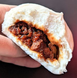 BBQ pork buns at Vincent's Marketplace in Fitzroy
