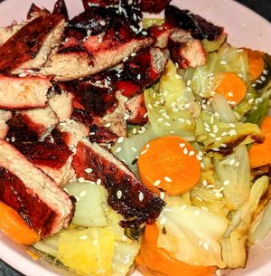 Crispy duck (frozen, cooked at home) at Vincent's Marketplace in Fitzroy