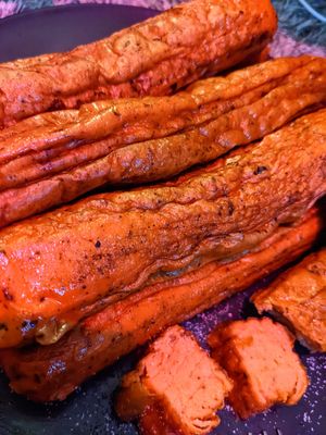 Vegan Mexican sausage at Vincent's Marketplace in Fitzroy