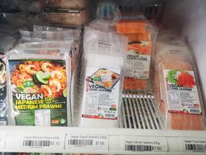 Prawns, squid, tuna, and salmon at Vincent's Marketplace in Fitzroy