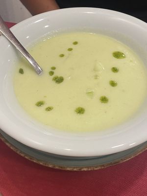 Melon soup at Teff Vegetariano in Elche