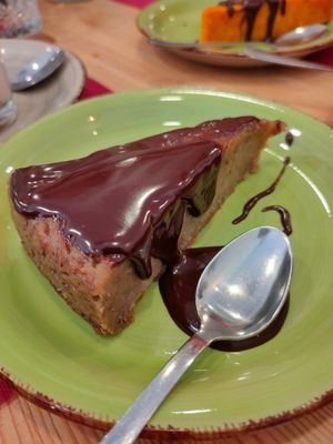 Tarta plátano at Teff Vegetariano in Elche