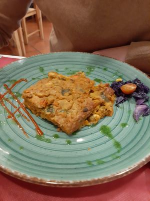 Pastel de verdura at Teff Vegetariano in Elche