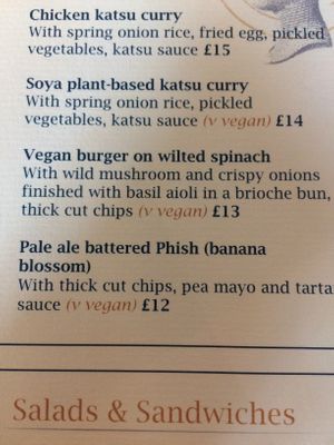 Menu at Penny Blue  in Carlisle