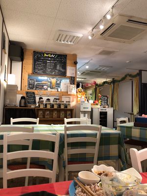 The interior😄 at 3 te Cafe in Osaka