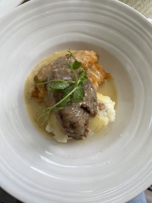small cold portion of vegan haggis neeps n tatties😒 at Scott's Kitchen in Edinburgh