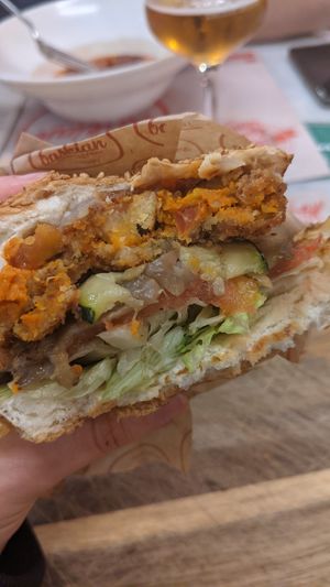 The quinoa vegan burger at Baskian in Bilbao