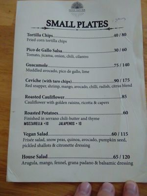 Menu 1 at Hanoi Taco Bar in Hanoi