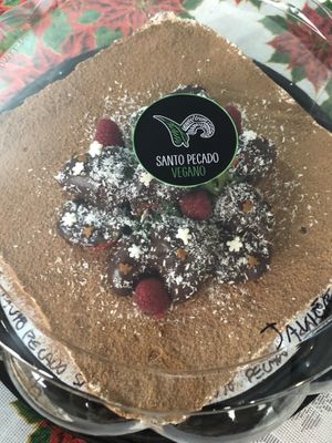 Tiramisu at Santo Pecado Vegano in Mexico City