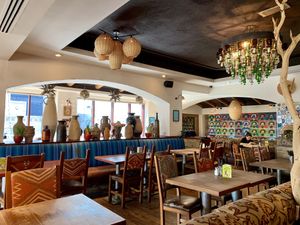 Indoor seating  at Chiquito in Aberdeen