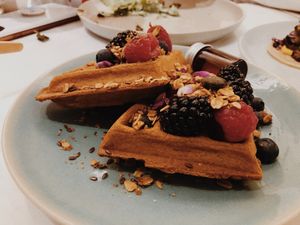 waffles  at The Local Beet in Abu Fatira