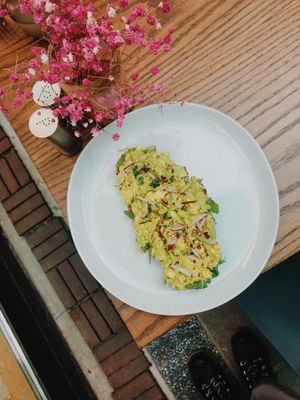 avocado on toast  at The Local Beet in Abu Fatira