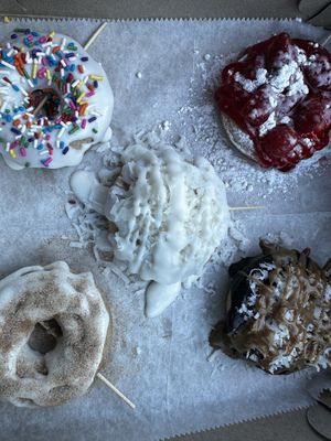 Donuts! Vegan and gluten free!!   at Donutz on a Stick and Ice Cream in Duck